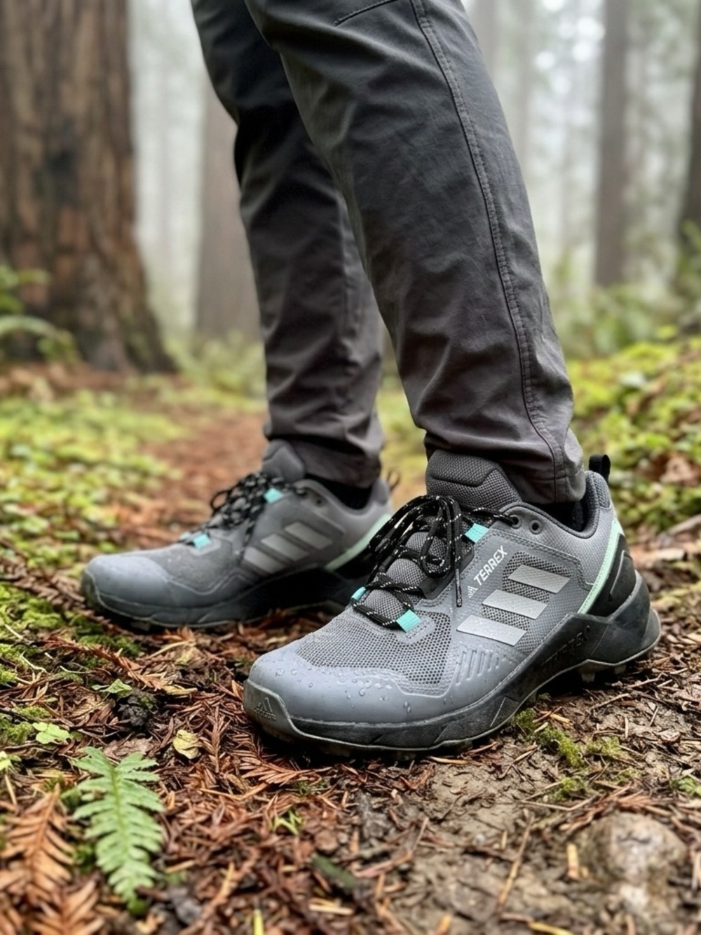adidas Terrex Swift R3 Hiking Shoes Grey Mint - Women's Size 8 (Excellent Cond!)